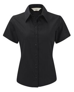 Russell Collection J957F - Women's short sleeve ultimate non-iron shirt Black