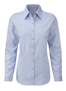 Russell Collection J962F - Womens long sleeve herringbone shirt