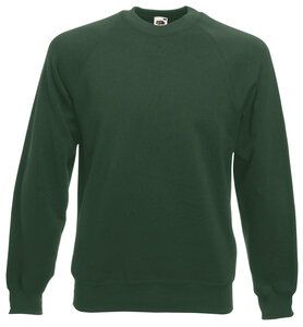 Fruit of the Loom 62-216-0 - Men's Raglan Sweatshirt Bottle Green