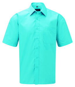 Russell Collection J935M - Short sleeve polycotton easycare poplin shirt