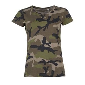 SOLS 01187 - Camo Women Round Collar T Shirt