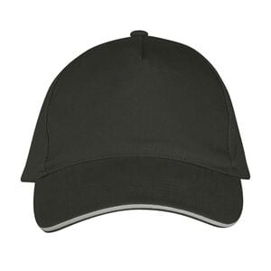 SOL'S 00594 - LONG BEACH Five Panel Cap Dark grey / Light grey