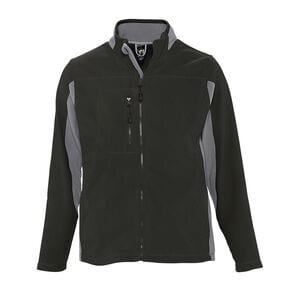 SOL'S 55500 - NORDIC Men's Two Colour Zipped Fleece Jacket Black