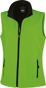 Result R232F - Core Ladies Printable Softshell Bodywarmer Vivid Green/ Black