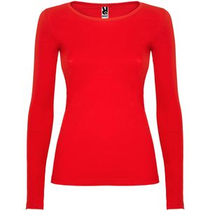 Roly CA1218 - EXTREME WOMAN Semi fitted long-sleeve t-shirt with fine trimmed neck Red