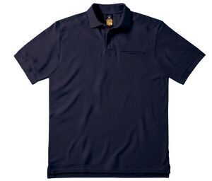 B&C Pro BC815 - Men's short-sleeved polo shirt with chest pocket Navy