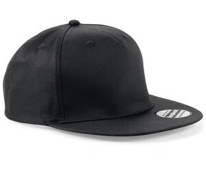 Beechfield BF610 - 5 Panel Snapback Rapper Cap Black