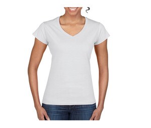 Gildan GN647 - Softstyle Ladies V-Neck T-Shirt White