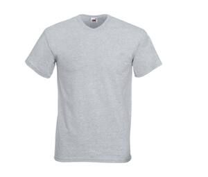 Fruit of the Loom SC234 - Men'S V-Neck Tee Shirt Valueweight Heather Grey