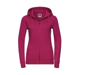 Russell JZ66F - Authentic Zipped Hood Fuchsia