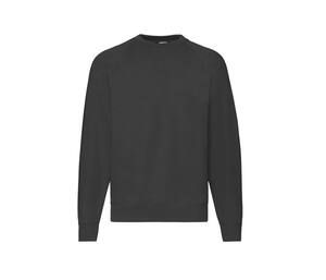 Fruit of the Loom SC260 - Men's Raglan Sleeve Jumper Black