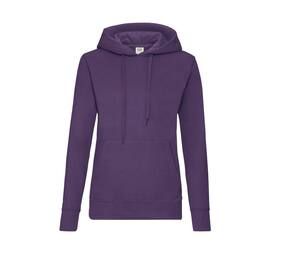 Fruit of the Loom SC269 - Women's Hoodie With Kangaroo Pocket Purple