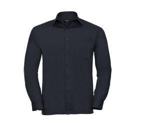 Russell Collection JZ934 - Men's Poplin Shirt Navy