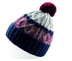 Atlantis AT029 - Cool beanie with pompom Burgundy/ Navy