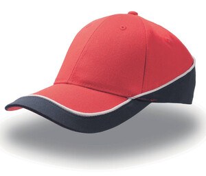 Atlantis AT088 - Contrasting 6-panel cap Red/Navy