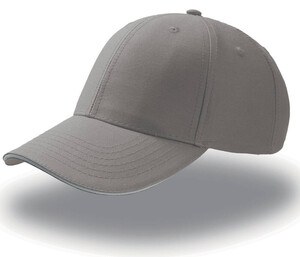 Atlantis AT094 - 6-panel cap with sandwich visor Light Grey/White