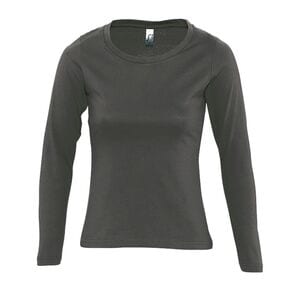 SOL'S 11425 - MAJESTIC Women's Round Neck Long Sleeve T Shirt Dark Grey