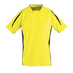 SOL'S 01639 - MARACANA 2 KIDS SSL Kids' Finely Worked Short Sleeve Shirt Lemon/Black