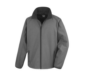 Result RS231 - Men's Fleece Jacket Zipped Pockets Charcoal/Black