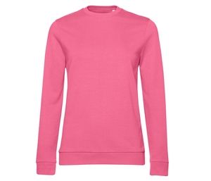 B&C BCW02W - Round neck sweatshirt Pink Fizz