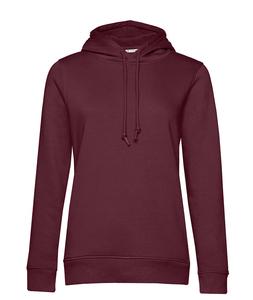 B&C BCW34B - Women's organic hoodie Burgundy