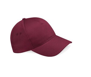 Beechfield BF015 - 5 Panel Cap 100% Cotton Burgundy