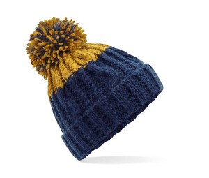 Beechfield BF437 - After Beanie Oxford Navy / Mustard