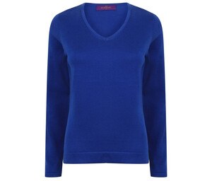 Henbury HY721 - Women's v-neck sweater Royal blue