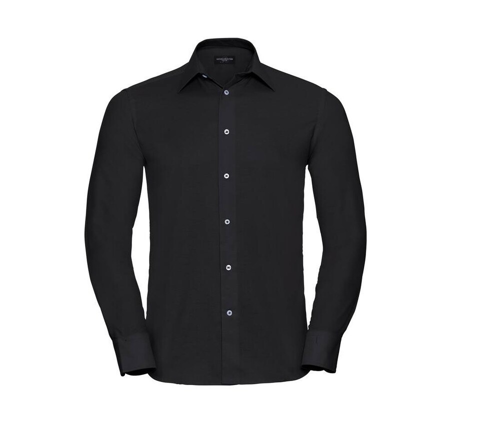 Russell Collection JZ922 - Men's Fitted Oxford Shirt with Italian Collar