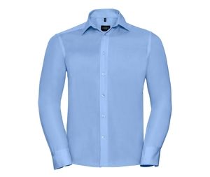 Russell Collection JZ958 - Long Sleeve Tailored Ultimate Non Iron Shirt Bright Sky