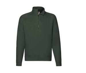 Fruit of the Loom SC276 - Men's Premium Zip-Neck Sweatshirt Bottle Green