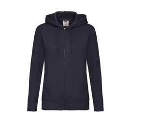 Fruit of the Loom SC375 - Women's large zip hoodie Deep Navy