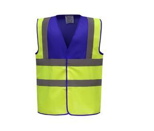 Yoko YK100 - High visibility 2 b&b vest (HVW100CH) Royal Blue / Hi Vis Yellow