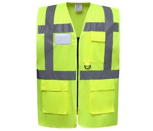 Yoko YK801 - High security multi-function vest Hi Vis Yellow