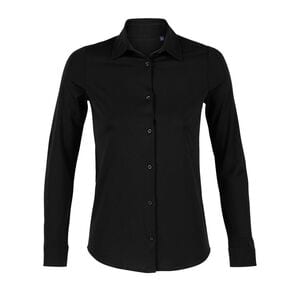 NEOBLU 03199 - Balthazar Women Mercerised Jersey Shirt Deep Black