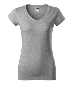 Malfini 162 - Fit V-neck T-shirt Ladies Gris chiné foncé