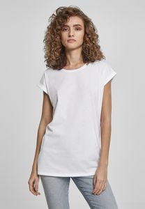 Build Your Brand BY138 - Ladies Organic Extended Shoulder Tee White
