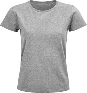SOL'S 03579 - Pioneer Women Round Neck Fitted Jersey T Shirt Grey Melange