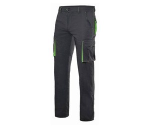 VELILLA V3024S - Two-tone multi-pocket stretch trousers Black / Lime