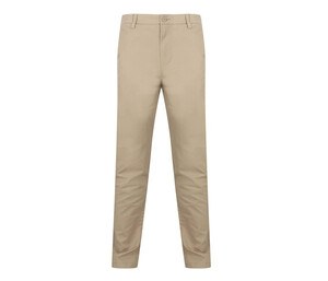 Henbury HY650 - Men's chinos with adjustable belt Stone