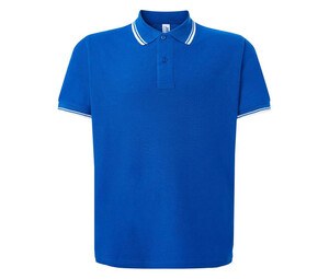 JHK JK205 - Contrasting men's polo shirt Royal / White