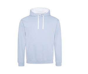 AWDIS JH003 - Contrast Hoodie Sky Blue/White