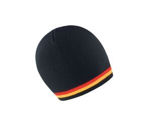 RESULT RC368 - NATIONAL BEANIE Black / Red / Gold