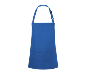 Karlowsky KYBLS6 - Basic Short Bib Apron with Buckle and Pocket Pool Blue