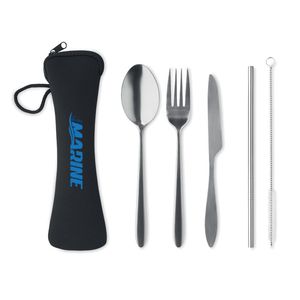 GiftRetail MO6149 - 5 SERVICE Cutlery set stainless steel Black