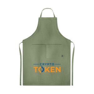 GiftRetail MO6164 - Hemp kitchen apron Green