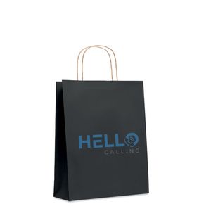 GiftRetail MO6173 - PAPER TONE M Medium Gift paper bag  90 gr/m² Black