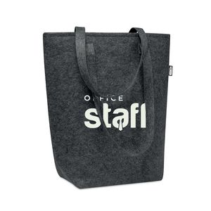 GiftRetail MO6185 - TASLO RPET felt shopping bag Dark Grey