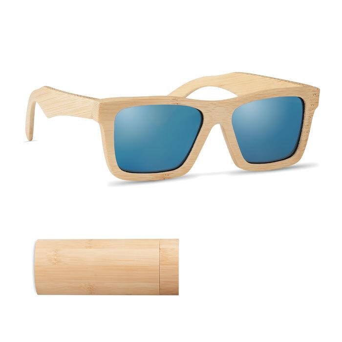 GiftRetail MO6454 - WANAKA Sunglasses and case in bamboo