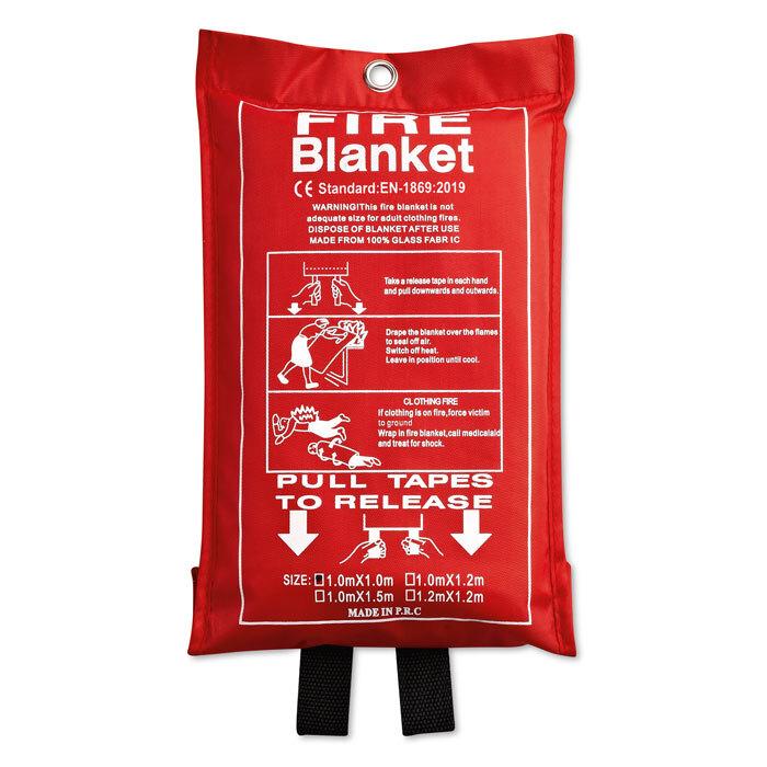 GiftRetail MO8373 - BLAKE Fire blanket in pouch 100x95cm